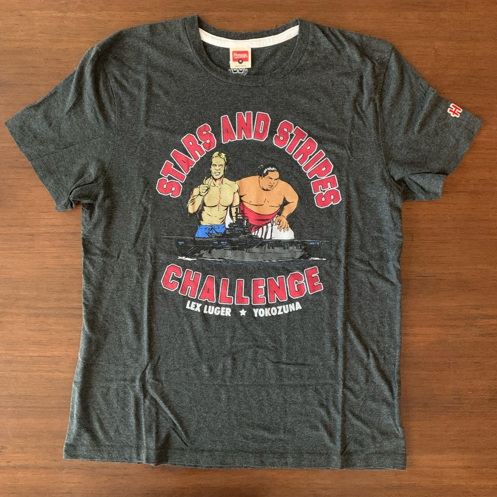 HOMAGE WWF/WWE Lex Luger Yokozuna T-Shirt